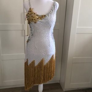 International Latin competition dress custom hand made (never danced in)